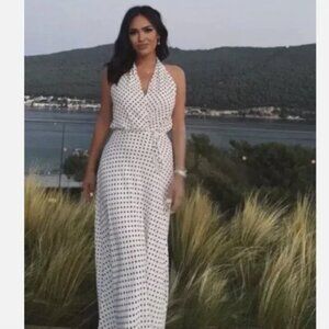 Zara halter polka dot dress